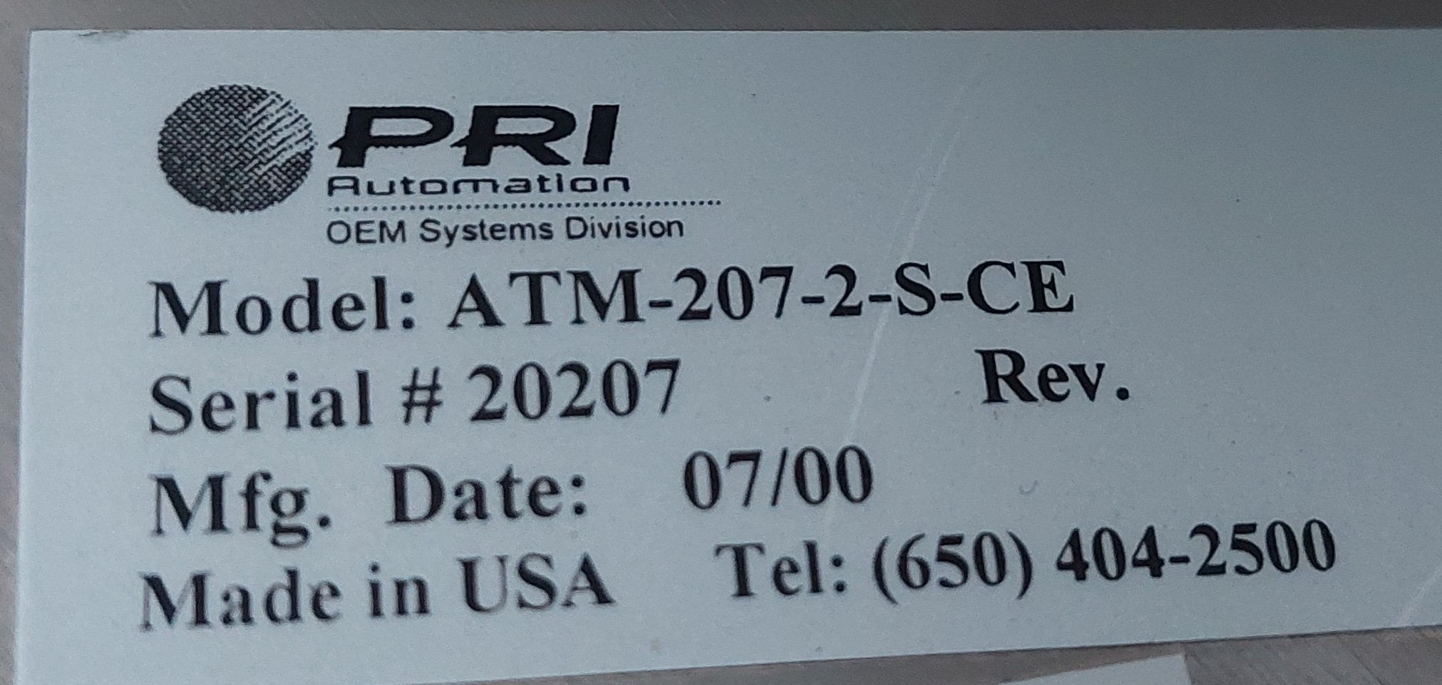 OEM ATM-207-2-S-CE