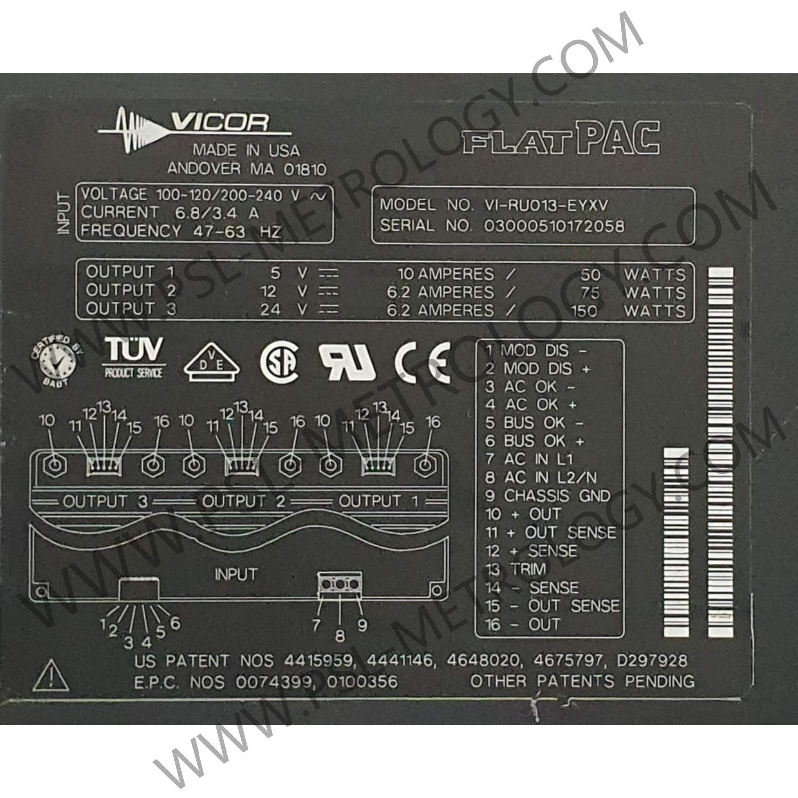 Power Supply VICOR FLATPAC Model VI-RU013-EYXV (5)