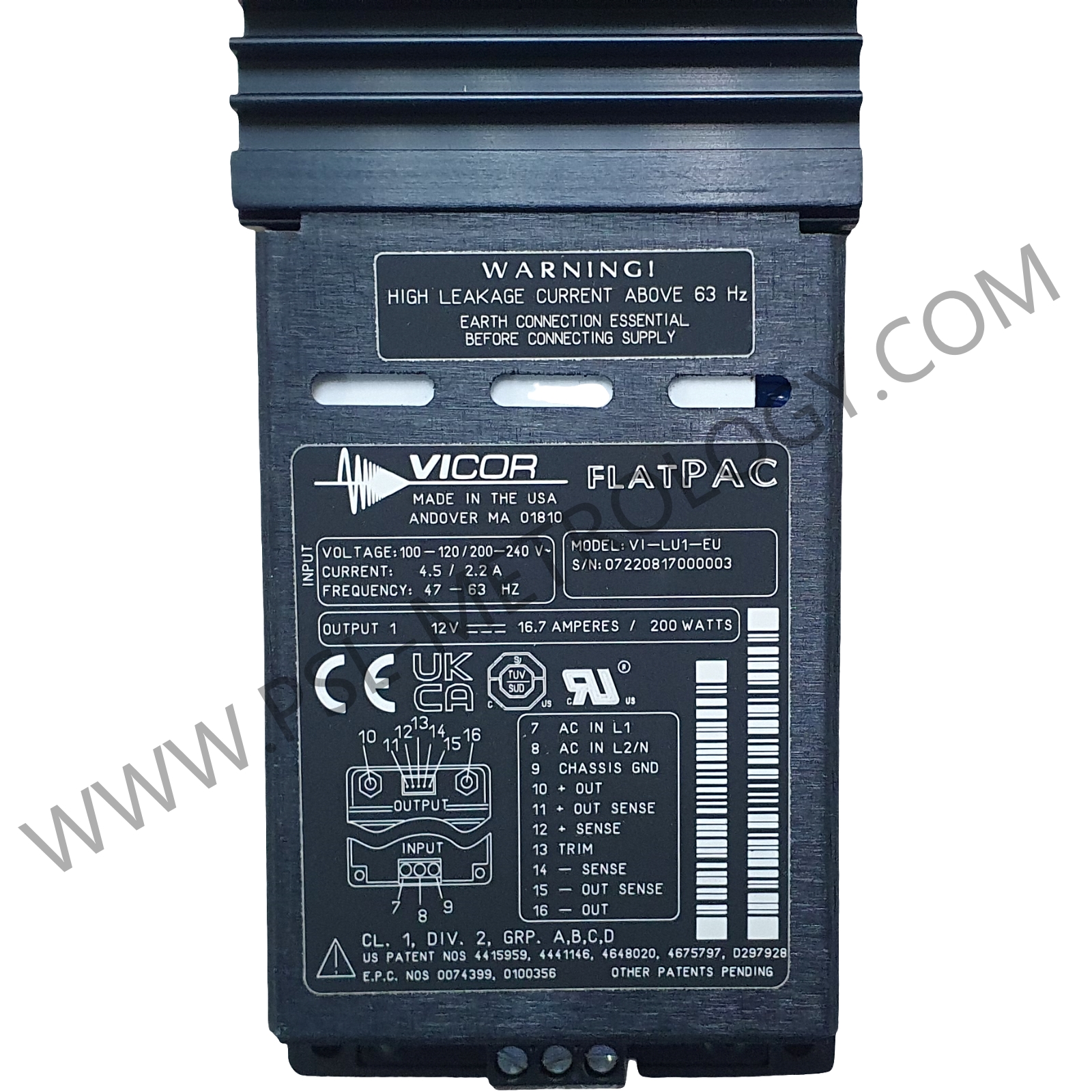 Power Supply VICOR Model VI-LUI-EU_3