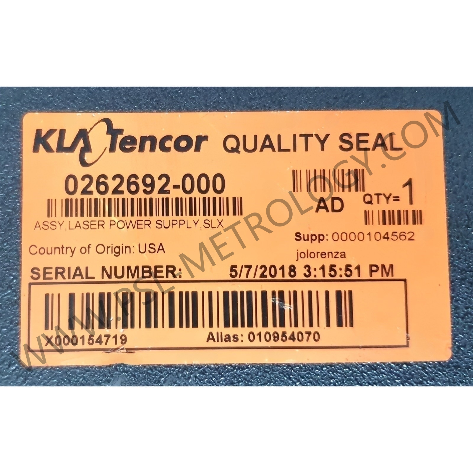 Power Supply Coherent Laser AIT KLA PN 0262692-000 (3)
